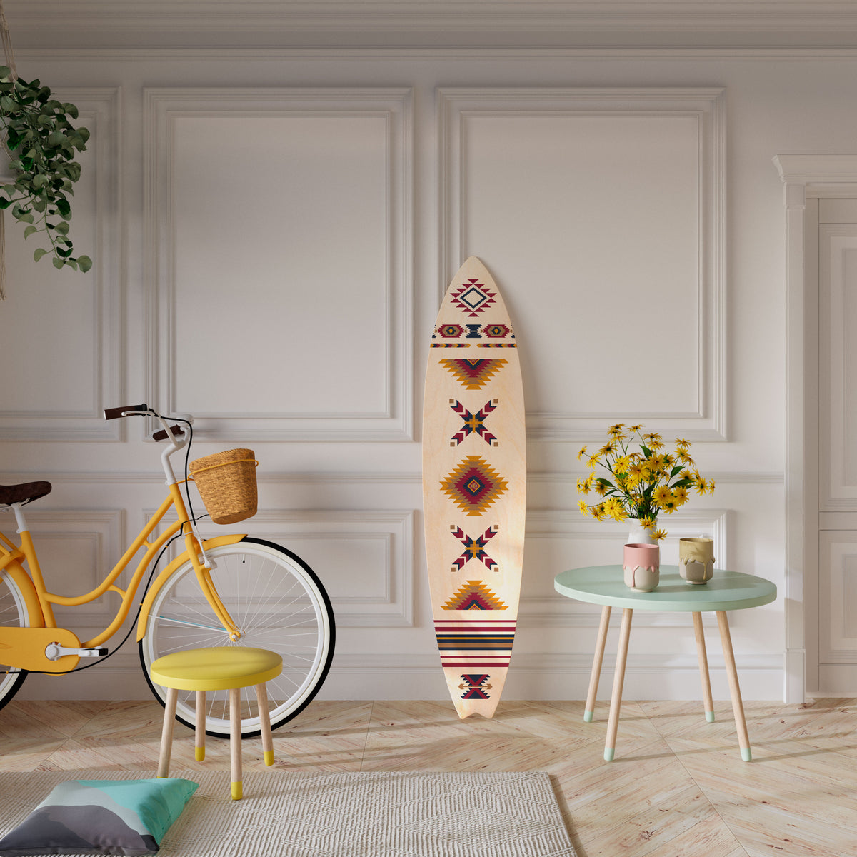 ETHNIC TEASER Painel Decorativo Prancha de Surf