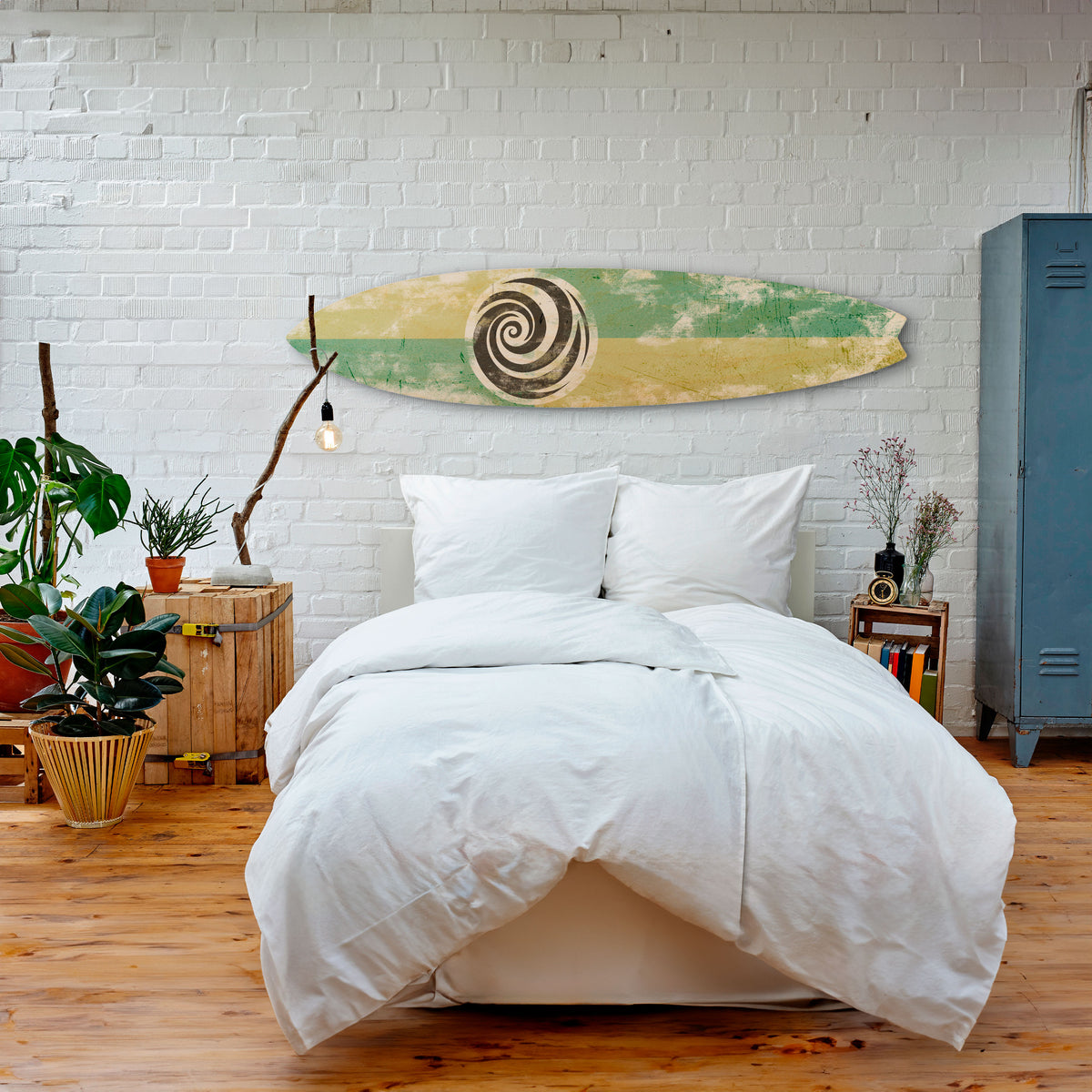 CURLY MODE Painel Decorativo Prancha de Surf