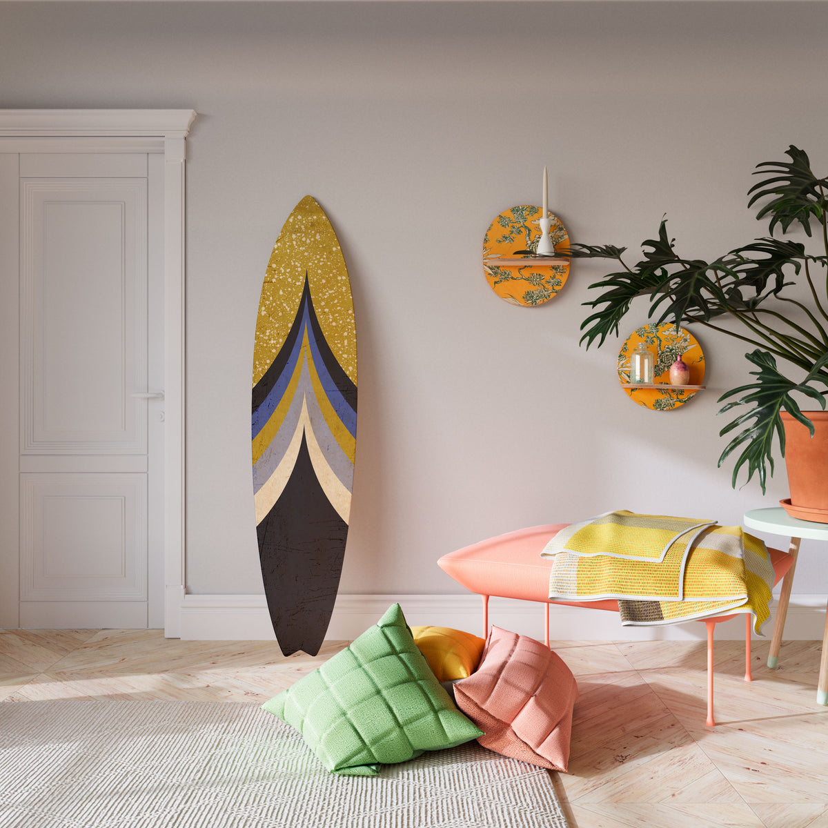 SOURING GLARE Painel Decorativo Prancha de Surf