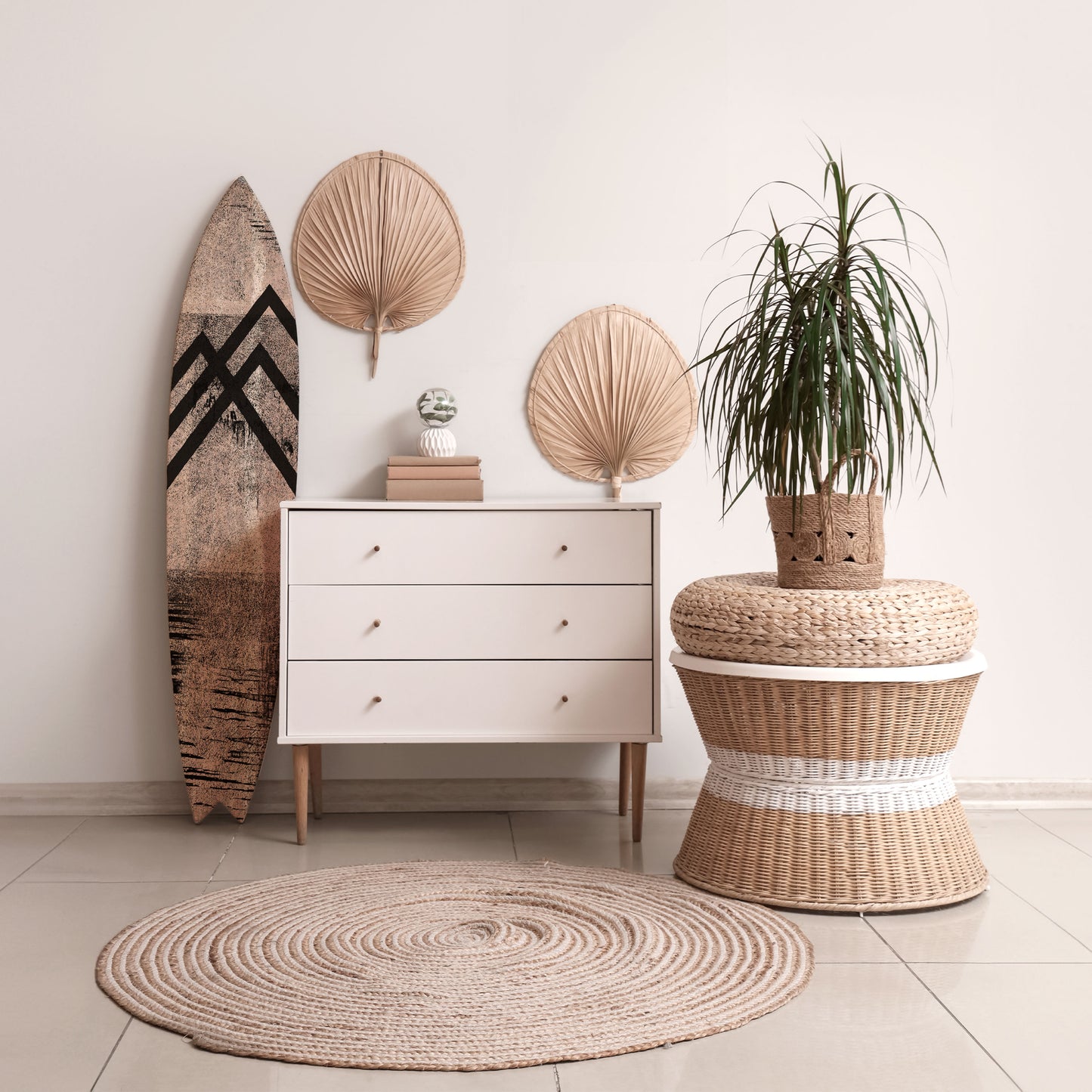 SUMMIT STRIPES Painel Decorativo Prancha de Surf
