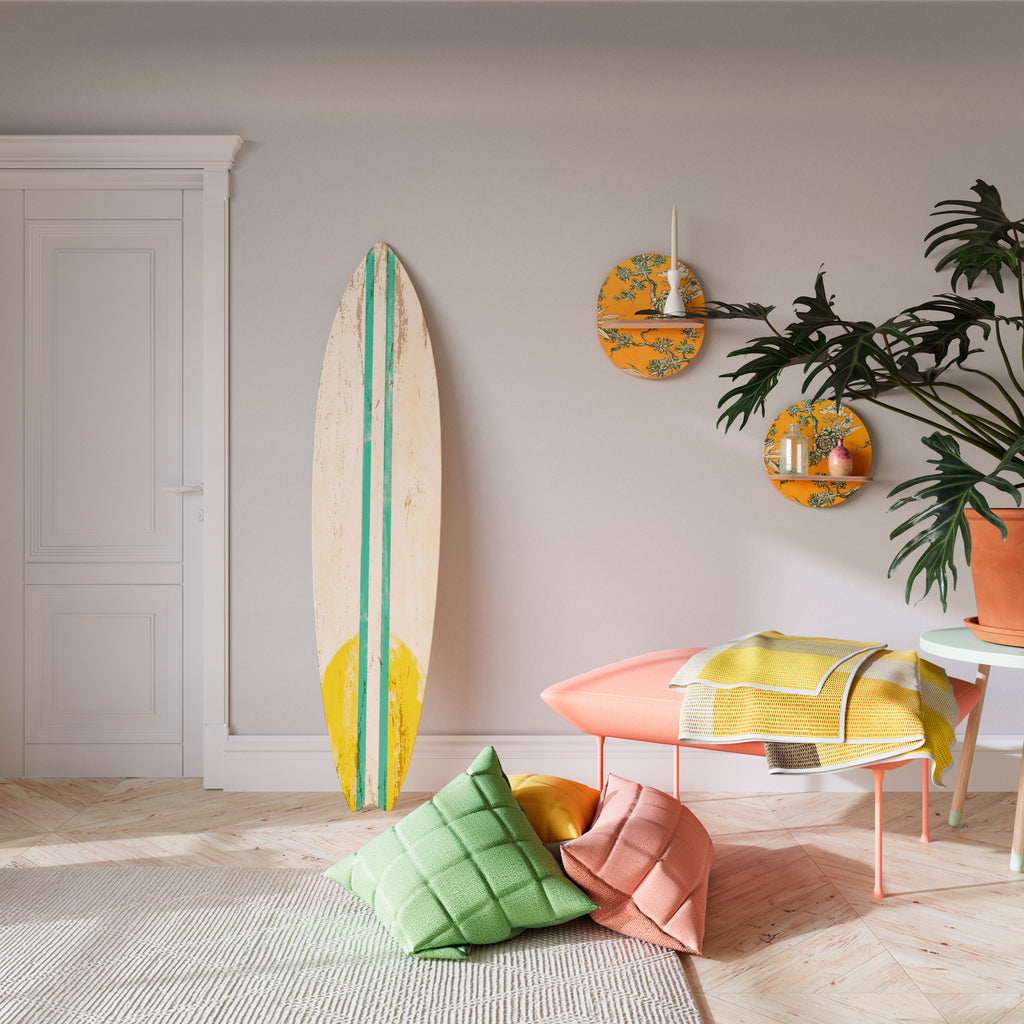 SUNSET RIDER Painel Decorativo Prancha de Surf