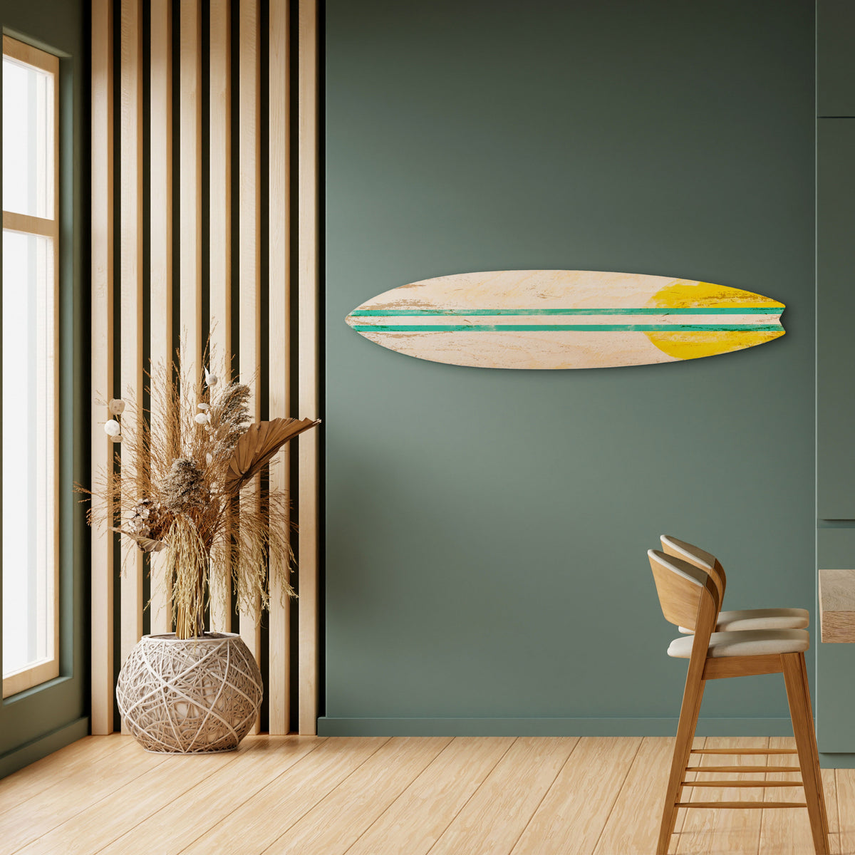 SUNSET RIDER Painel Decorativo Prancha de Surf