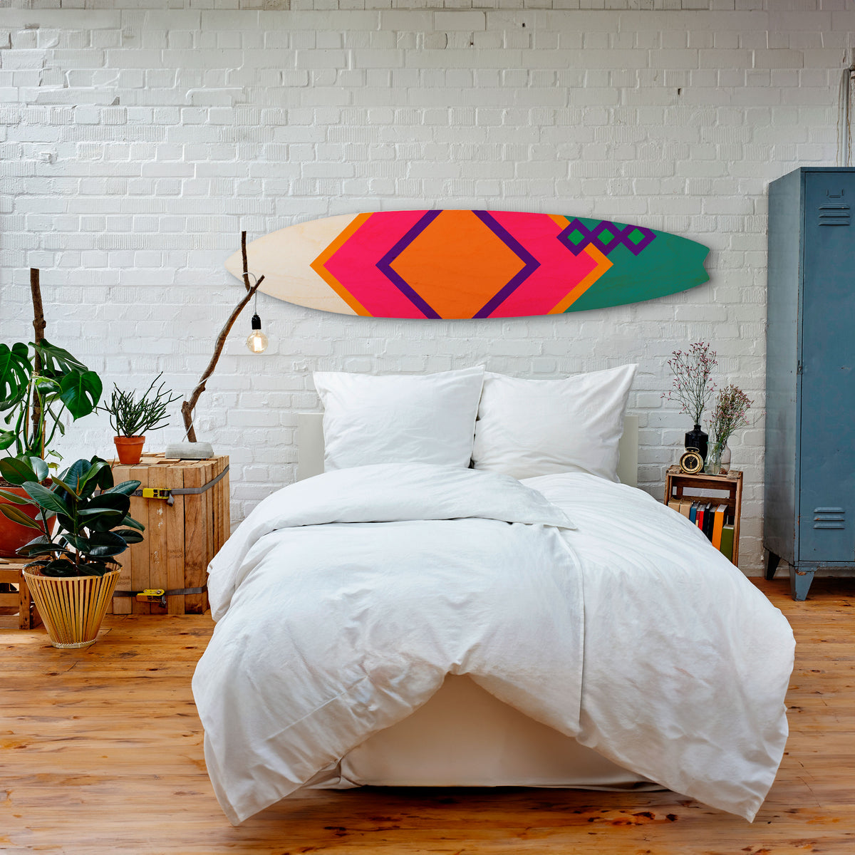 LUMINOUS BRILLIANCE Painel Decorativo Prancha de Surf