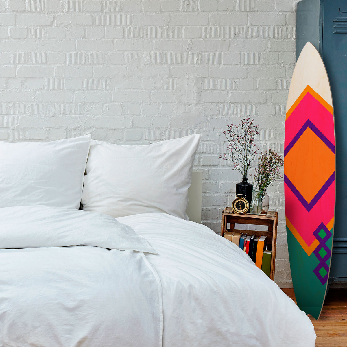 LUMINOUS BRILLIANCE Painel Decorativo Prancha de Surf