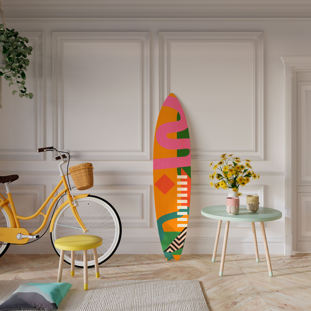VIBRANT ENERGY Painel Decorativo Prancha de Surf