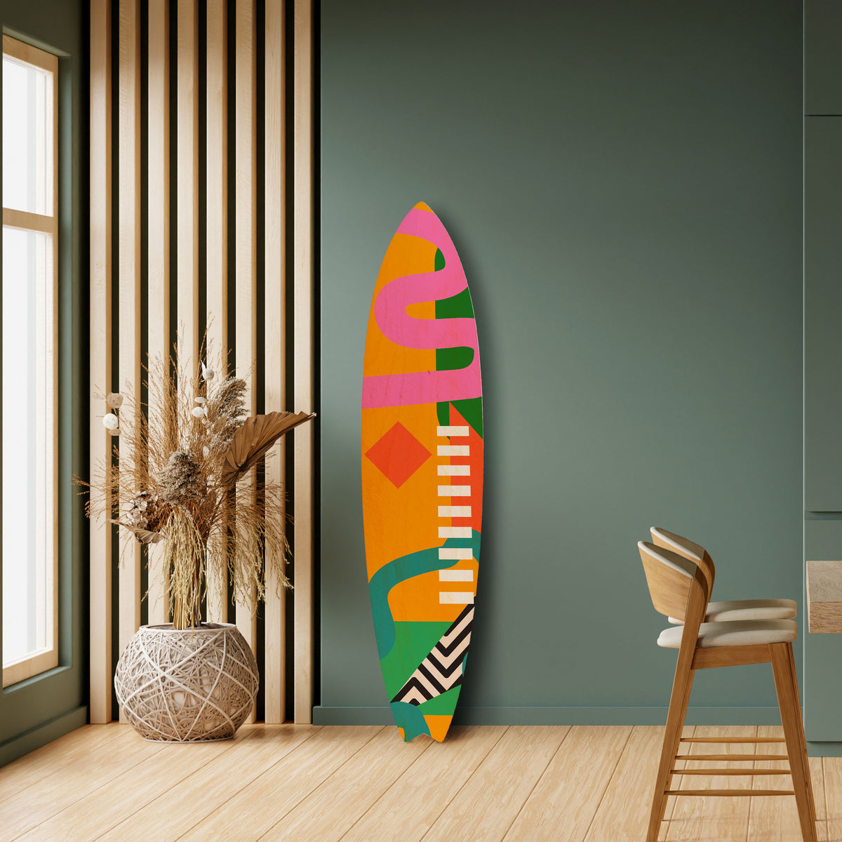VIBRANT ENERGY Painel Decorativo Prancha de Surf