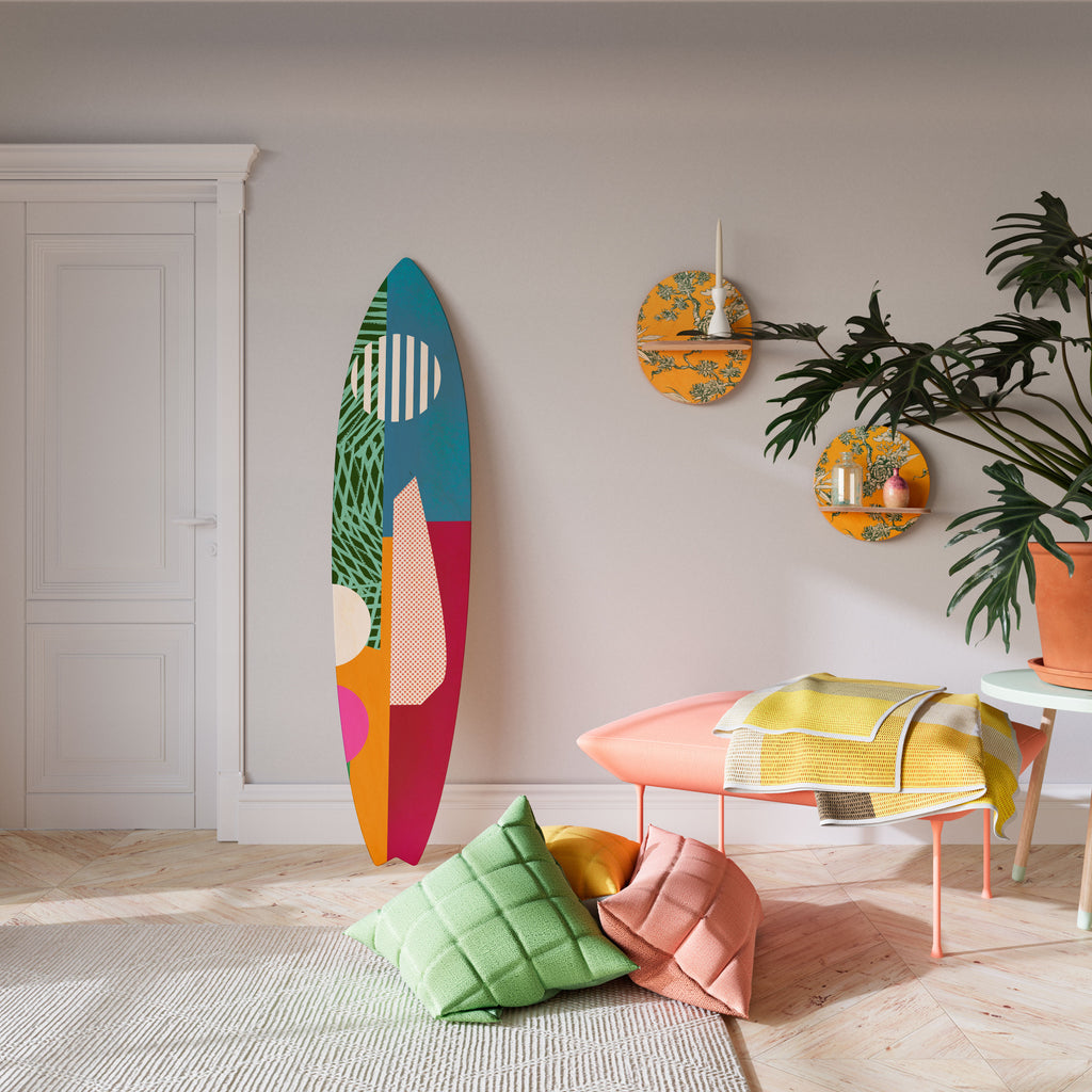 VIVID VIBES Painel Decorativo Prancha de Surf