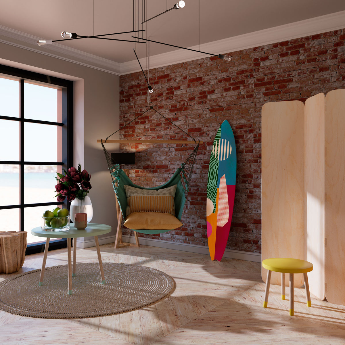VIVID VIBES Surfboard Decorative Panel