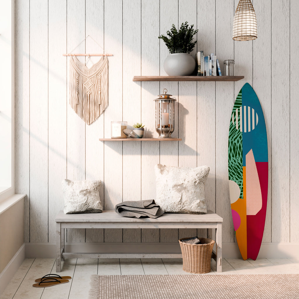 VIVID VIBES Painel Decorativo Prancha de Surf