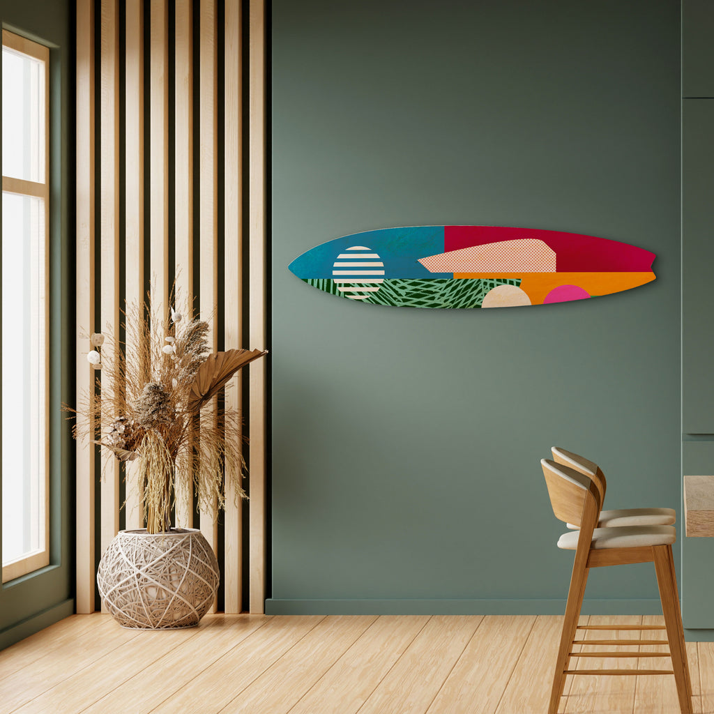 VIVID VIBES Painel Decorativo Prancha de Surf