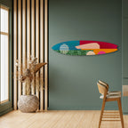 VIVID VIBES Painel Decorativo Prancha de Surf