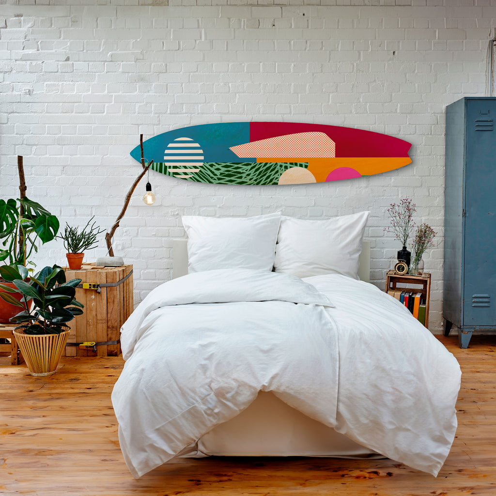 VIVID VIBES Painel Decorativo Prancha de Surf