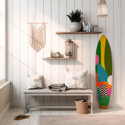 RADIANT HUES Painel Decorativo Prancha de Surf