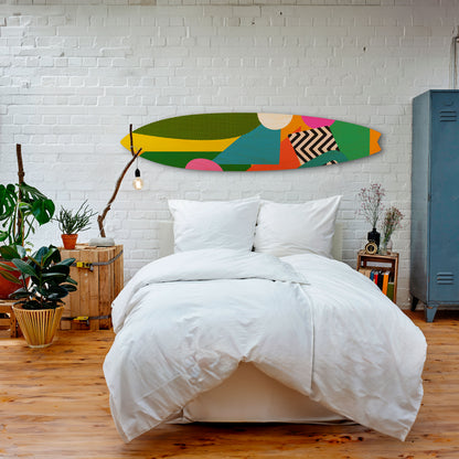RADIANT HUES Painel Decorativo Prancha de Surf