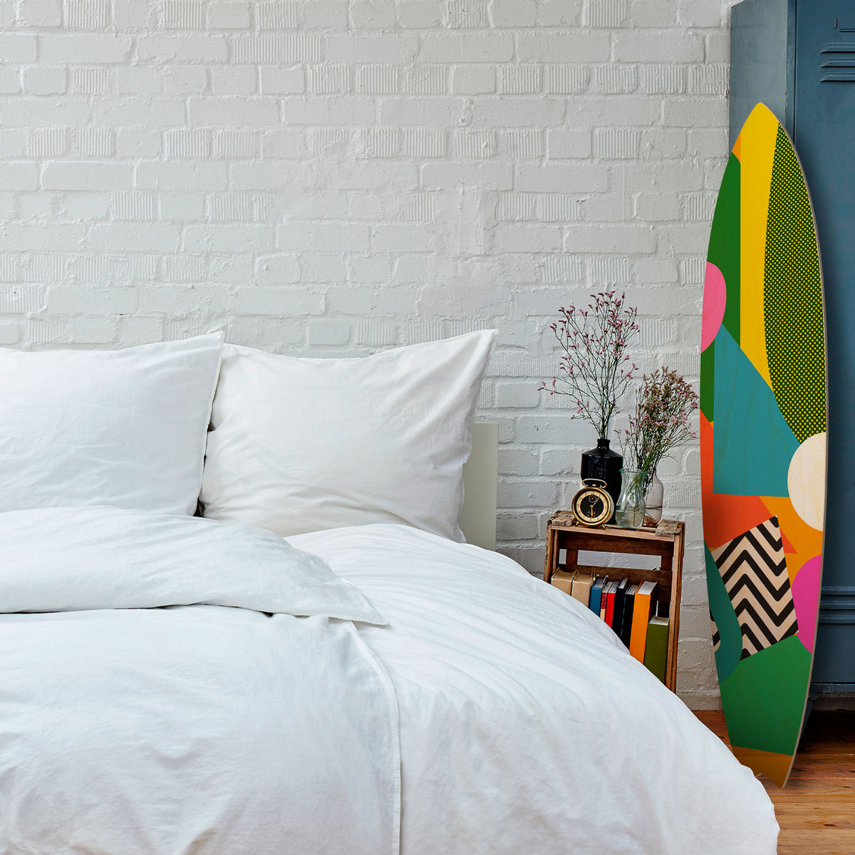 RADIANT HUES Painel Decorativo Prancha de Surf