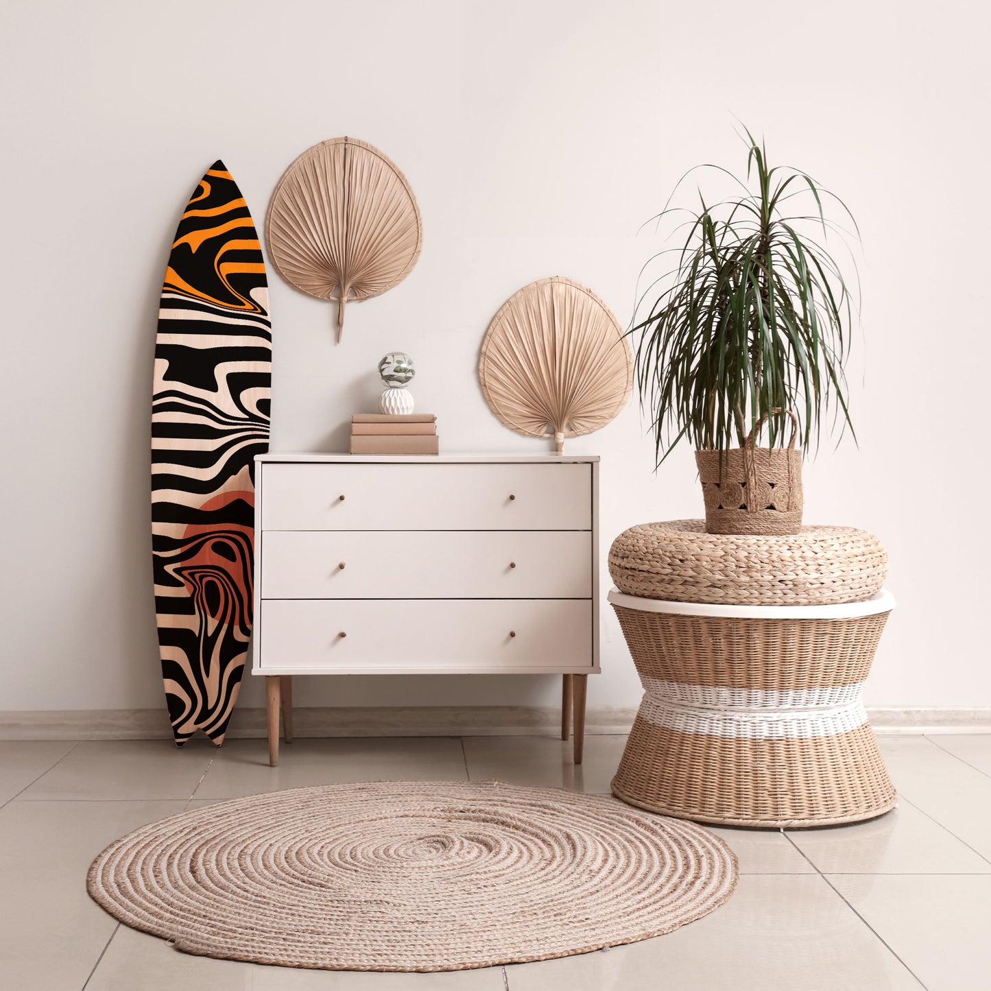 RIPPLE FLOW Painel Decorativo Prancha de Surf