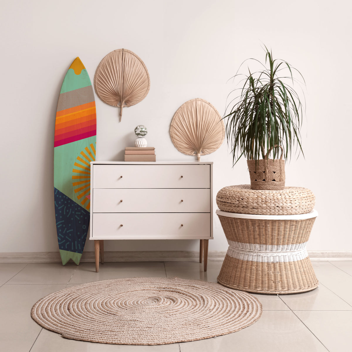 DAYBREAK BLISS Painel Decorativo Prancha de Surf