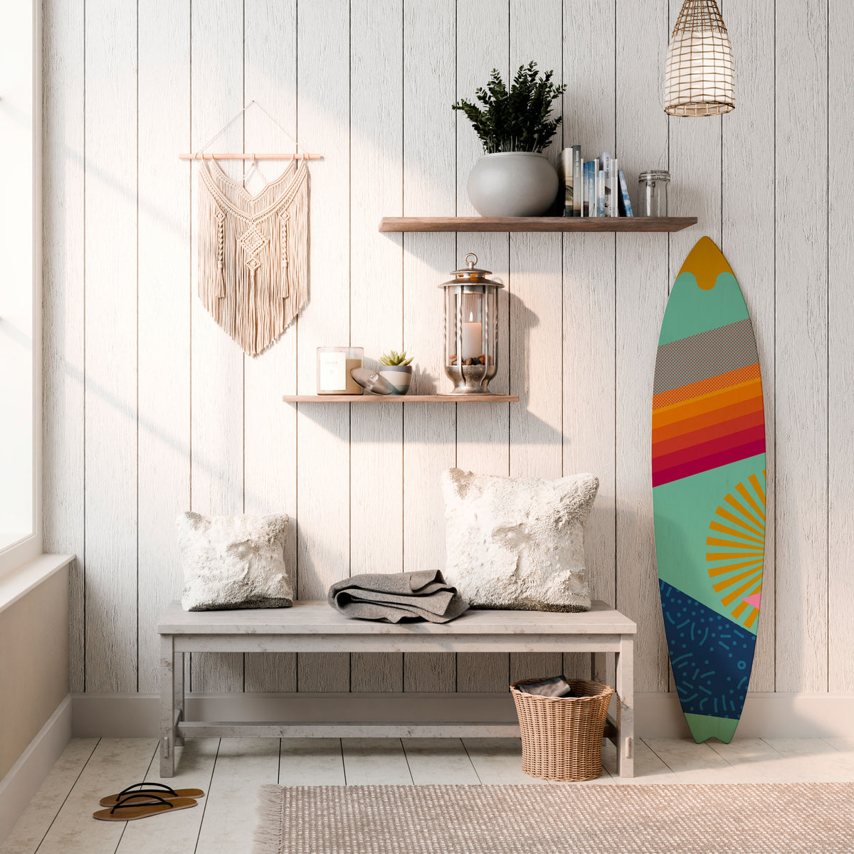 DAYBREAK BLISS Painel Decorativo Prancha de Surf