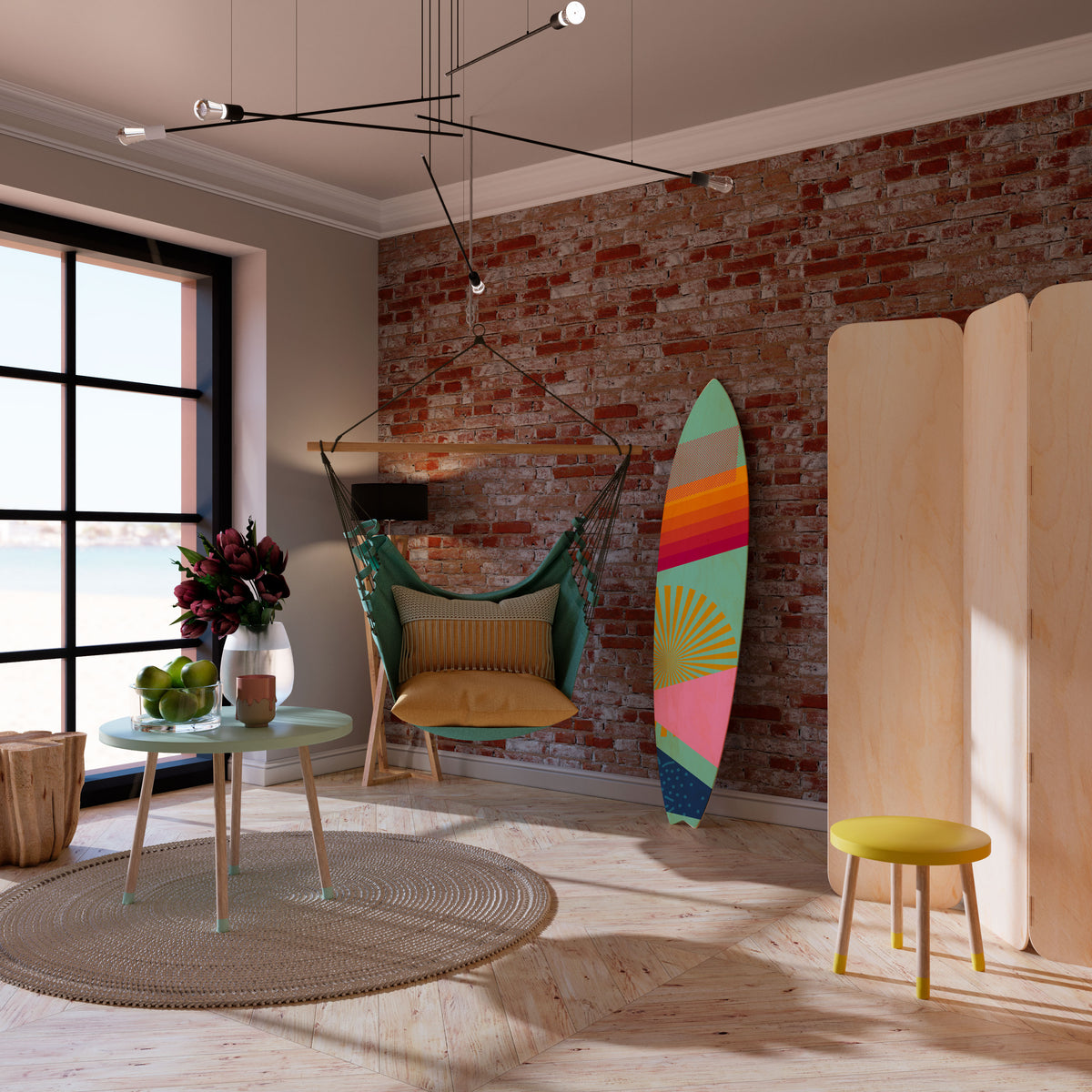 NEW DAYLIGHT Painel Decorativo Prancha de Surf