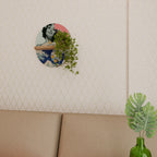 KANAGAWA BEAUTY Prateleira Oval Decorativa em Efeito Carvalho