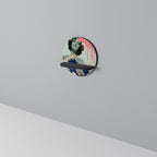 KANAGAWA BEAUTY Prateleira Redonda Decorativa em Acabamento Preto