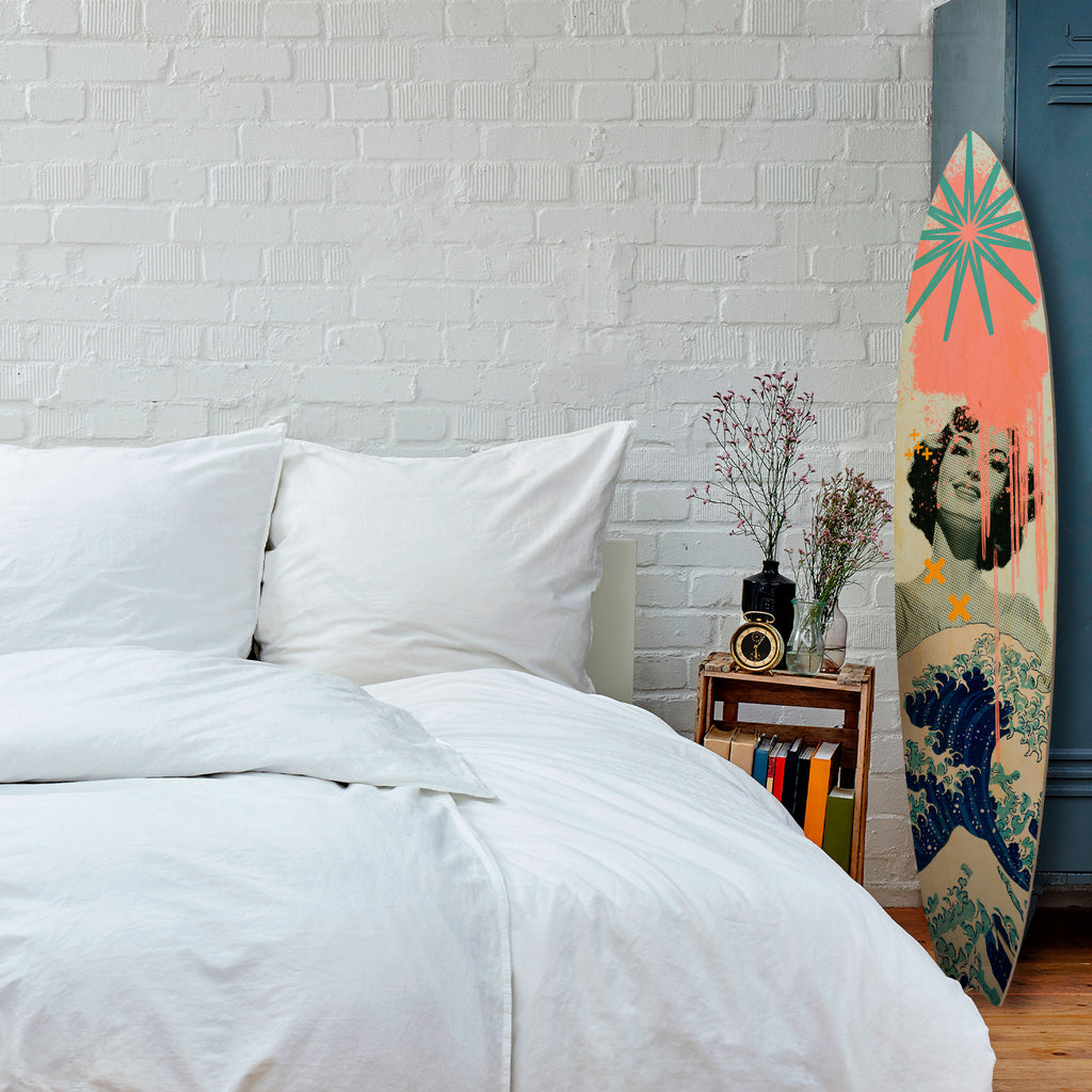 KANAGAWA BEAUTY Surfboard Decorative Panel