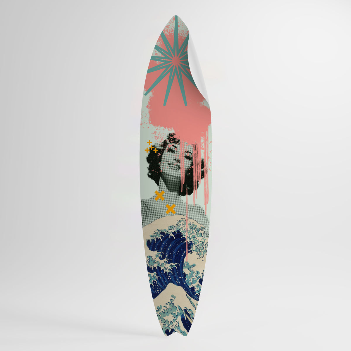 KANAGAWA BEAUTY Autocolante Prancha de Surf