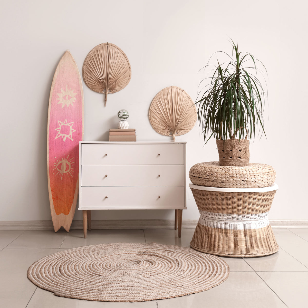 DAZZLING DESIGN Painel Decorativo Prancha de Surf