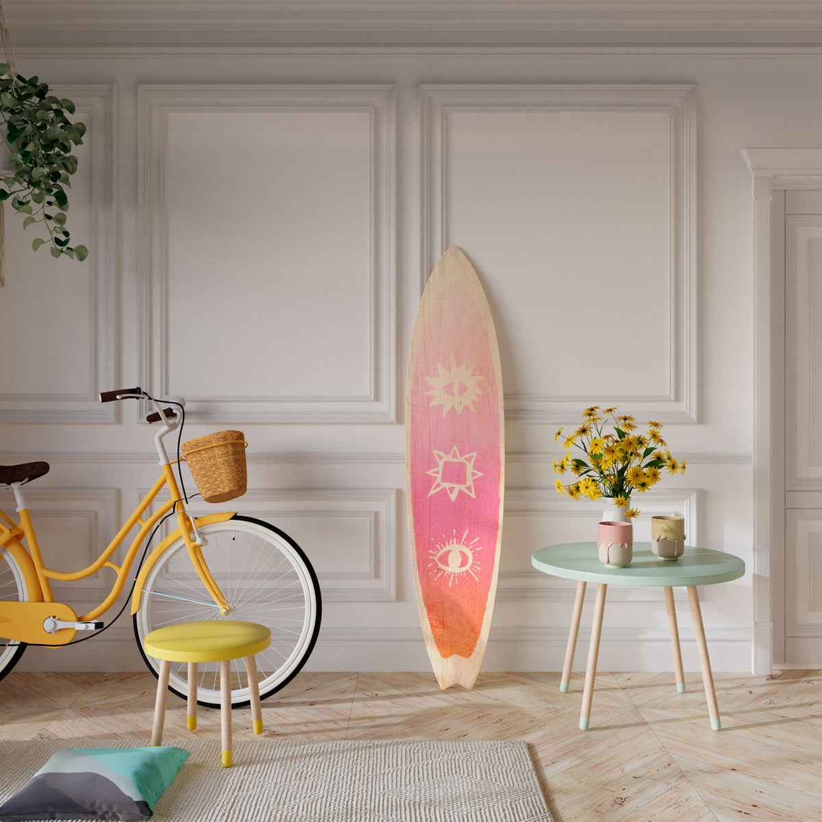DAZZLING DESIGN Painel Decorativo Prancha de Surf