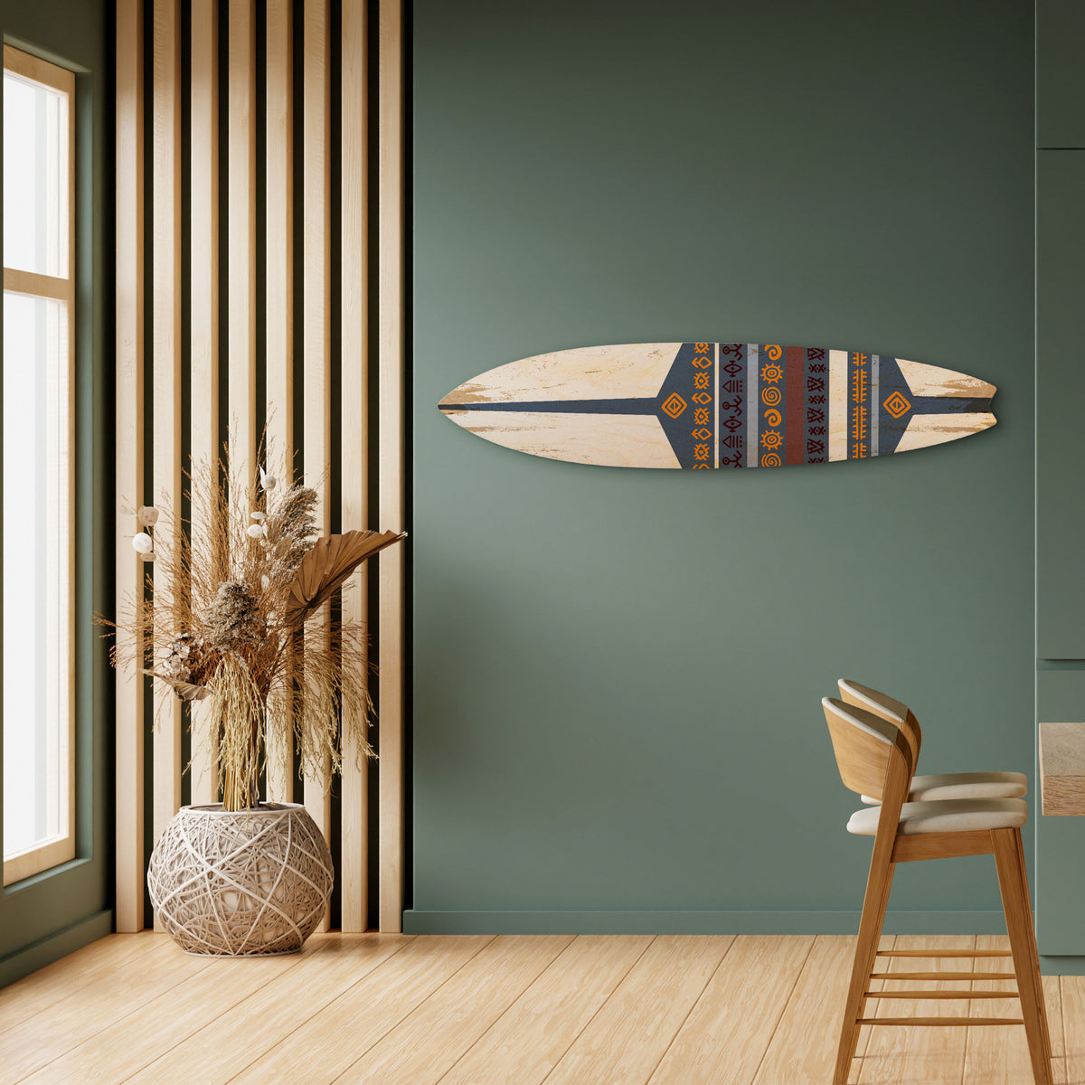 AFRICAN VINTAGE Painel Decorativo Prancha de Surf