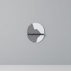 ILLUSIONARY FLOW Prateleira Oval Decorativa em Acabamento Preto