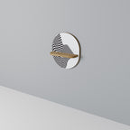 ILLUSIONARY FLOW Prateleira Oval Decorativa em Efeito Carvalho