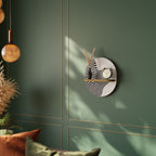 ILLUSIONARY FLOW Prateleira Oval Decorativa em Efeito Carvalho