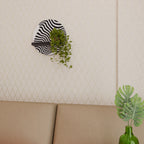 ILLUSIONARY FLOW Round Art Shelf In Black Finish