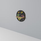 GALAXY MORSEL Prateleira Oval Decorativa em Efeito Carvalho