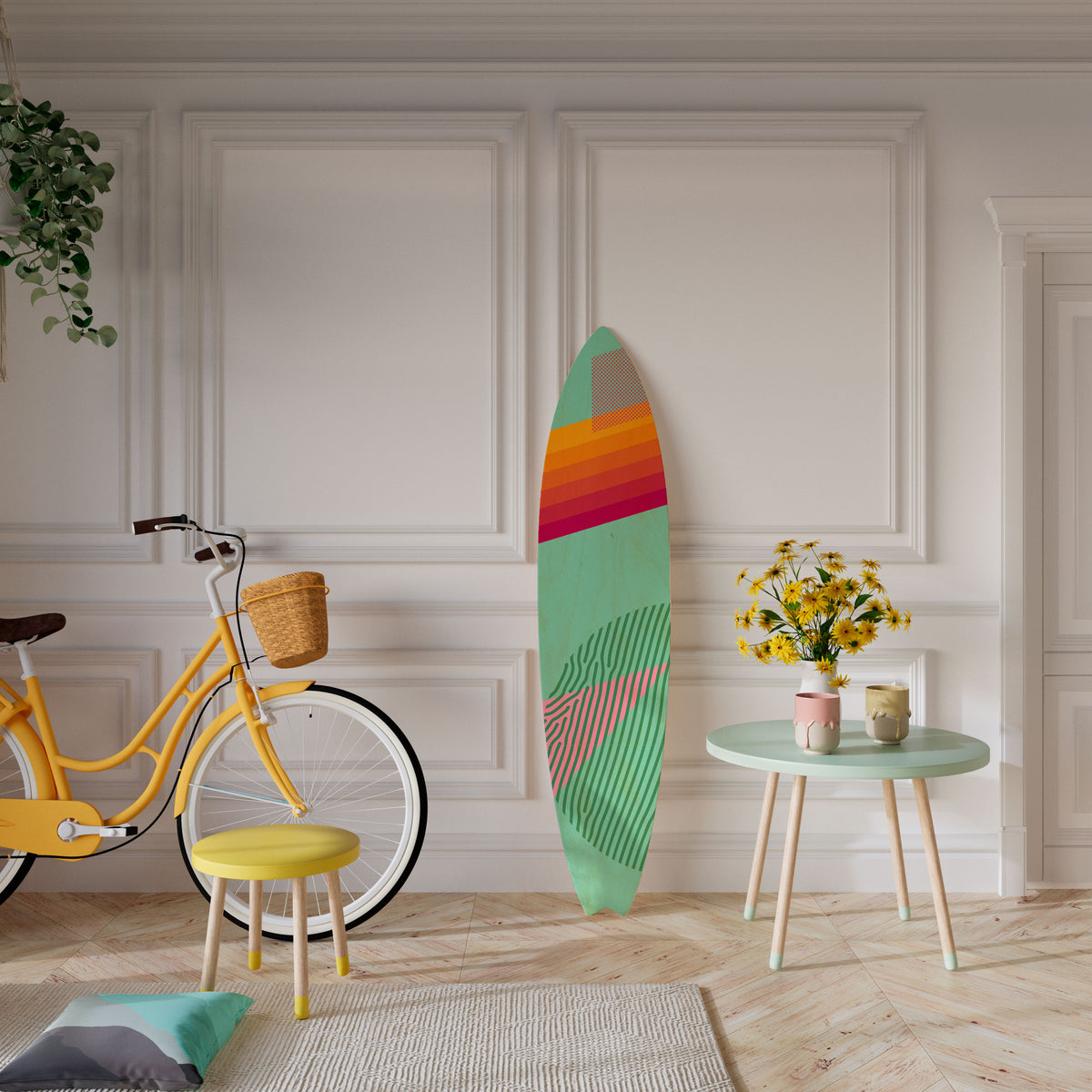 DAILY RADIANCE Painel Decorativo Prancha de Surf