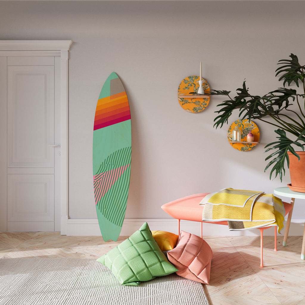 DAILY RADIANCE Painel Decorativo Prancha de Surf