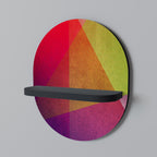 VIVID GEOMETRY Prateleira Oval Decorativa em Acabamento Preto