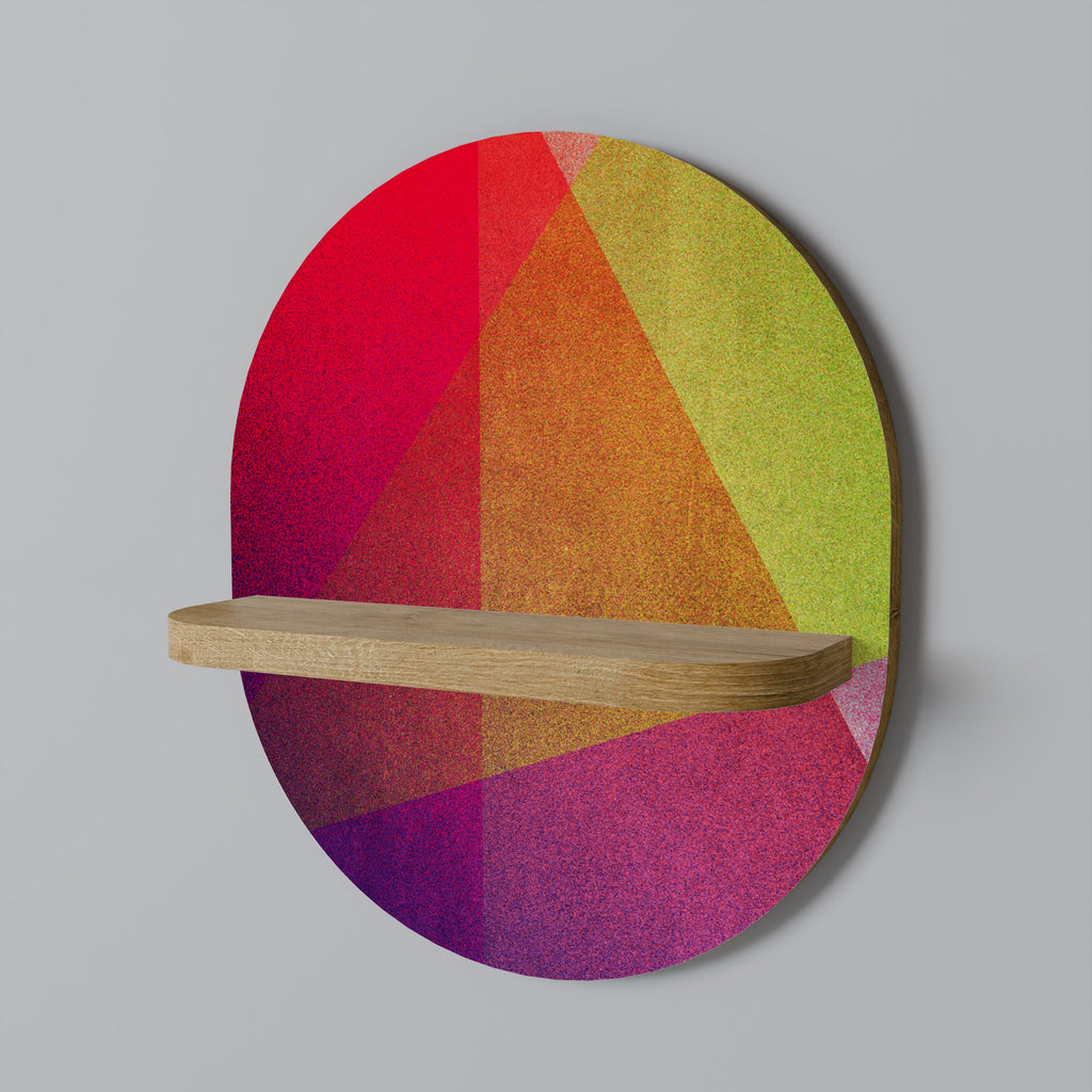 VIVID GEOMETRY Prateleira Oval Decorativa em Efeito Carvalho