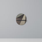 BEIGE GEOMETRY Prateleira Oval Decorativa em Acabamento Preto