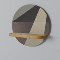 BEIGE GEOMETRY Prateleira Redonda Decorativa em Efeito Carvalho