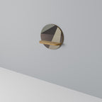 BEIGE GEOMETRY Prateleira Redonda Decorativa em Efeito Carvalho