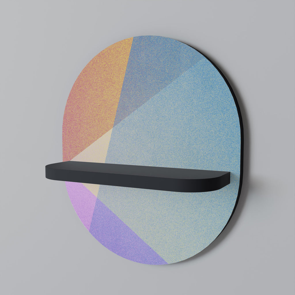 BRIGHT GEOMETRY Prateleira Oval Decorativa em Acabamento Preto