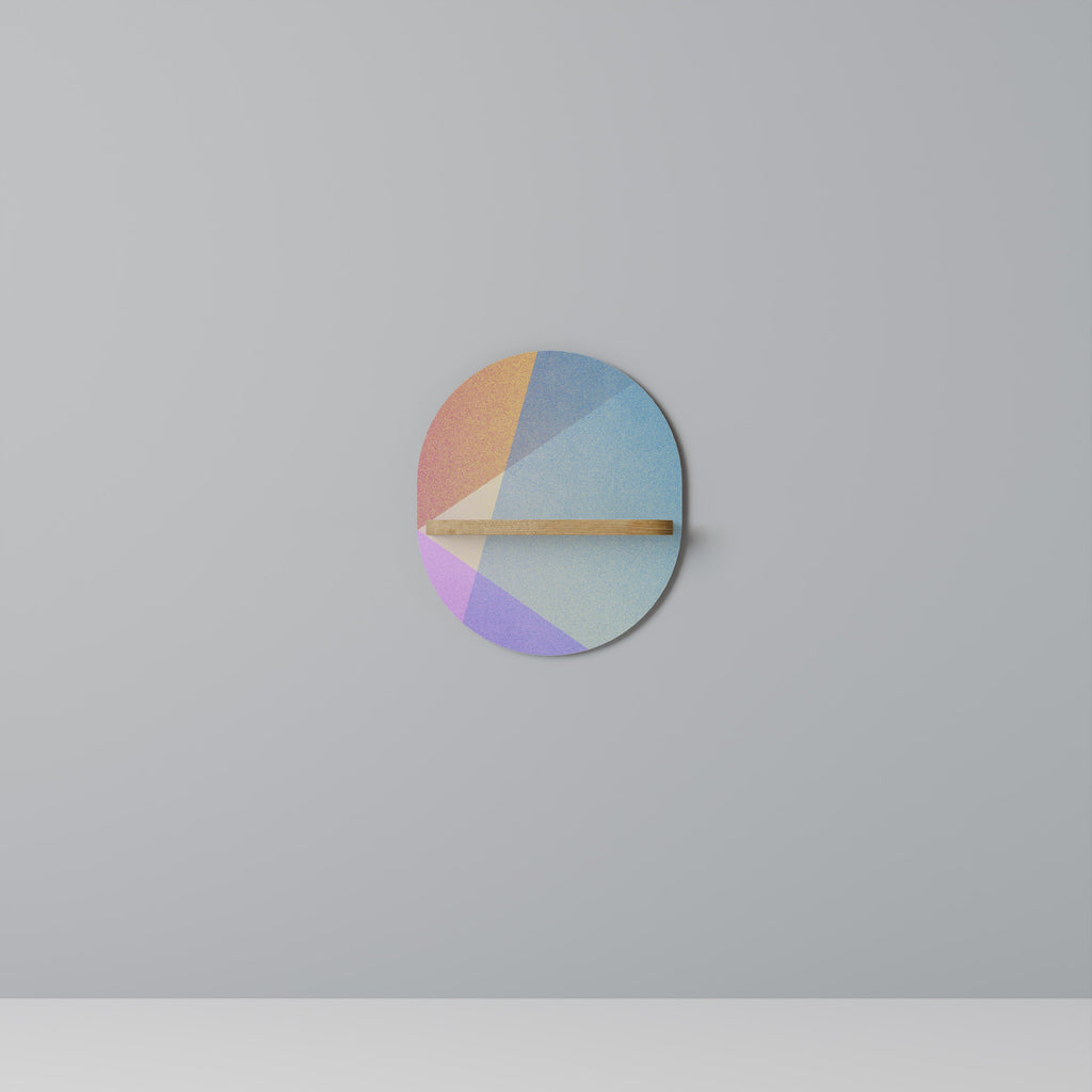 BRIGHT GEOMETRY Prateleira Oval Decorativa em Efeito Carvalho