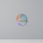 BRIGHT GEOMETRY Prateleira Oval Decorativa em Efeito Carvalho