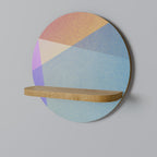 BRIGHT GEOMETRY Prateleira Redonda Decorativa em Efeito Carvalho