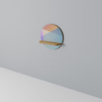 BRIGHT GEOMETRY Prateleira Redonda Decorativa em Efeito Carvalho