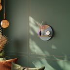 BRIGHT GEOMETRY Prateleira Redonda Decorativa em Efeito Carvalho