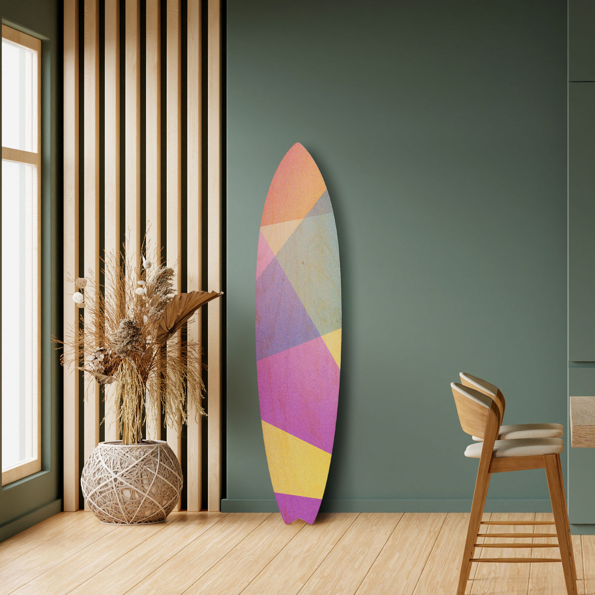 BRIGHT GEOMETRY Surfboard Decorative Panel