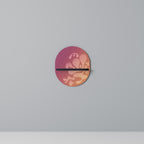 IRREGULAR PINK Prateleira Oval Decorativa em Acabamento Preto